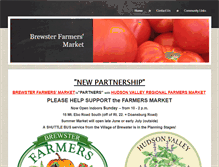 Tablet Screenshot of brewsterfarmersmarket.com